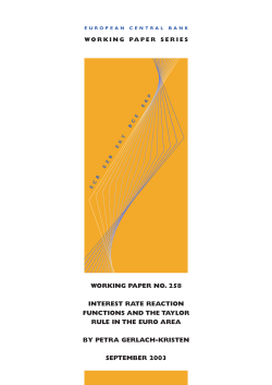 Interest rate reaction functions and the Taylor rule in the euro area