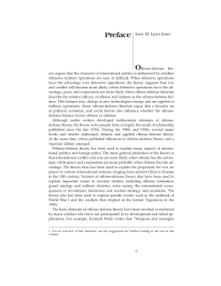 Preface Sean M. Lynn-Jones