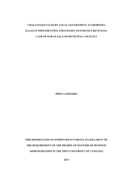 2.4.2 Permitted Local Government Taxes and Revenue Sources