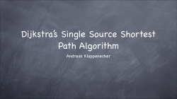 Dijkstra`s Single Source Shortest Path Algorithm
