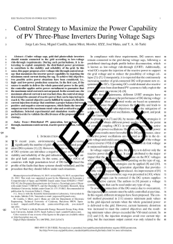 Control Strategy to Maximize the Power Capability of