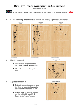 DRILLS TO TEACH AGGRESSIVE M -2
