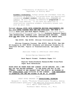 Dr. Patton`s Suggested Readings - University of Missouri