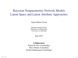 Bayesian Nonparametric Network Models Latent Space and Latent