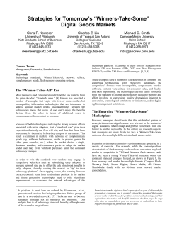 Digital Goods Markets - University of Pittsburgh