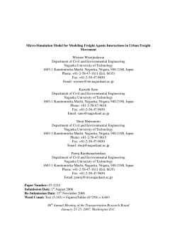 Micro-Simulation Model for Modeling Freight Agents Interactions in