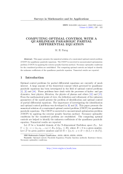 COMPUTING OPTIMAL CONTROL WITH A QUASILINEAR