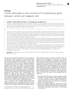 Cancer phenotype as the outcome of an evolutionary game between