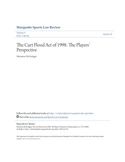 The Curt Flood Act of 1998: The Players` Perspective