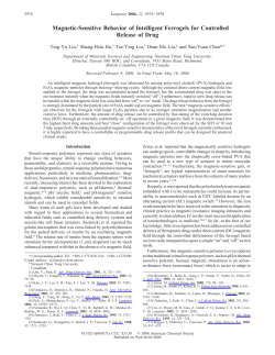 Magnetic-Sensitive Behavior of Intelligent Ferrogels for Controlled