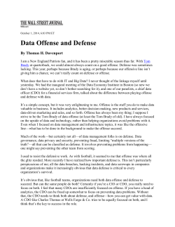 Data Offense and Defense