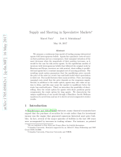 Supply and Shorting in Speculative Markets