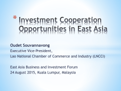 Investment Cooperation Opportunities in East Asia