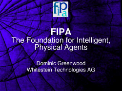 FIPA The Foundation for Intelligent, Physical Agents