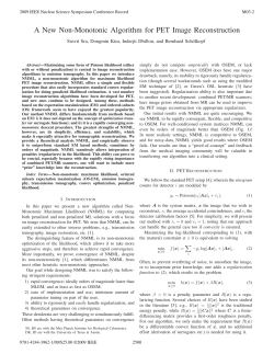 A New Non-Monotonic Algorithm for PET Image