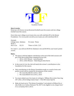 How it works: Rotarians will choose one professional football team