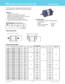 BFK Liquid Line Bi-Directional Filter Drier