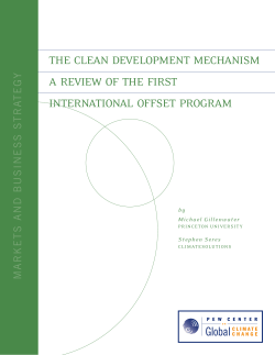 The Clean Development Mechanism: a Review of the First