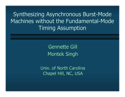 Synthesizing Asynchronous Burst-Mode Machines