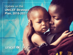 Update on the UNICEF Strategic Plan, 2018-2021