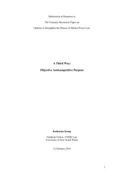 Kemp, Katharine - Discussion Paper: Options to