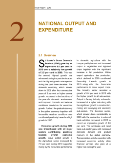 NatiONaL OutPut aND ExPENDiturE