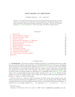 LIMIT SHAPES VIA BIJECTIONS Contents 1. Introduction 1 2. Three