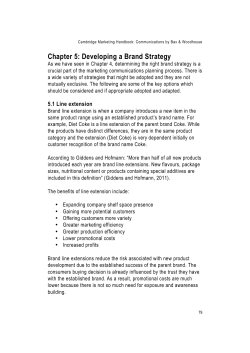 Chapter 5: Developing a Brand Strategy