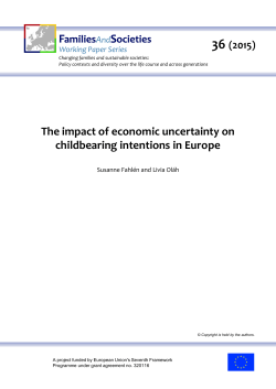 The impact of economic uncertainty on childbearing intentions in