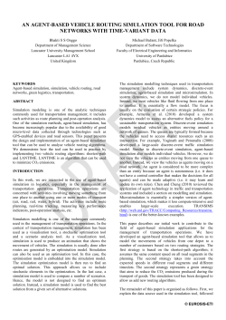 an agent-based vehicle routing simulation tool for road networks