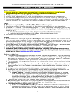 Soccer Rules - UT RecSports