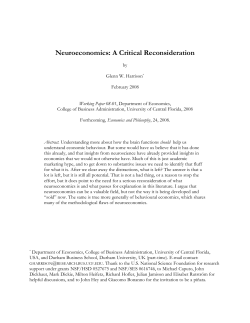 Neuroeconomics: A Critical Reconsideration