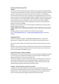 Parish Council News February 2014 Flooding Certain areas within