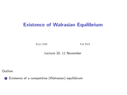 Existence of Walrasian Equilibrium