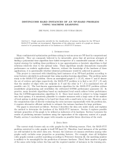 Distinguish Hard Instances of an NP-hard Problem