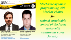 Stochastic dynamic programming with Markov chains for optimal