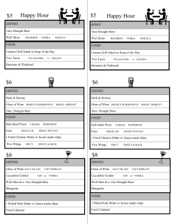 Happy Hour - Alameda Cinema Grill