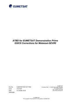 ATBD for EUMETSAT Demonstration Prime GSICS Corrections for