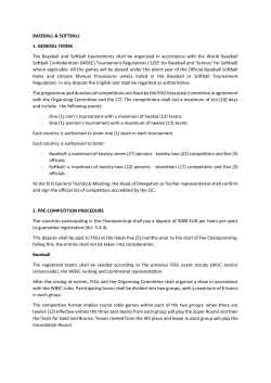 5. Baseball-Softball Technical Regulations