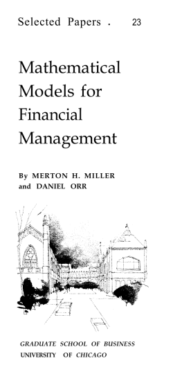 Mathematical Models for Financial Management