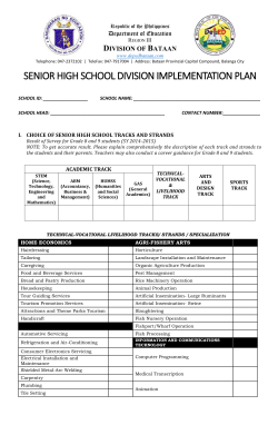 Senior High School Implementation Plan