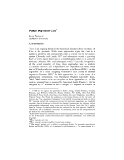Perfect dependent case - McMaster University > Faculty of