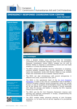 Emergency Response Coordination Centre