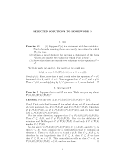 SELECTED SOLUTIONS TO HOMEWORK 5 1. 3.6 Exercise 12. (1