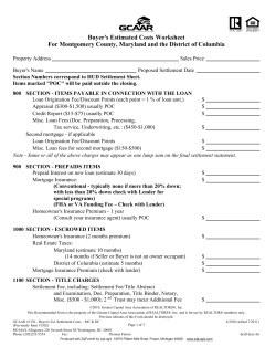 Buyer`s Estimated Settlement Costs