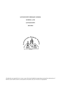 School Handbook 201 - Lennoxtown Primary School