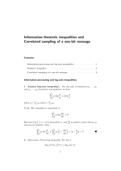 Information-theoretic inequalities and Correlated sampling of