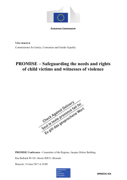 PROMISE – Safeguarding the needs and rights of