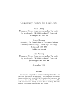 Complexity Results for 1