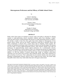 Heterogeneous Preferences and the Efficacy of Public School Choice